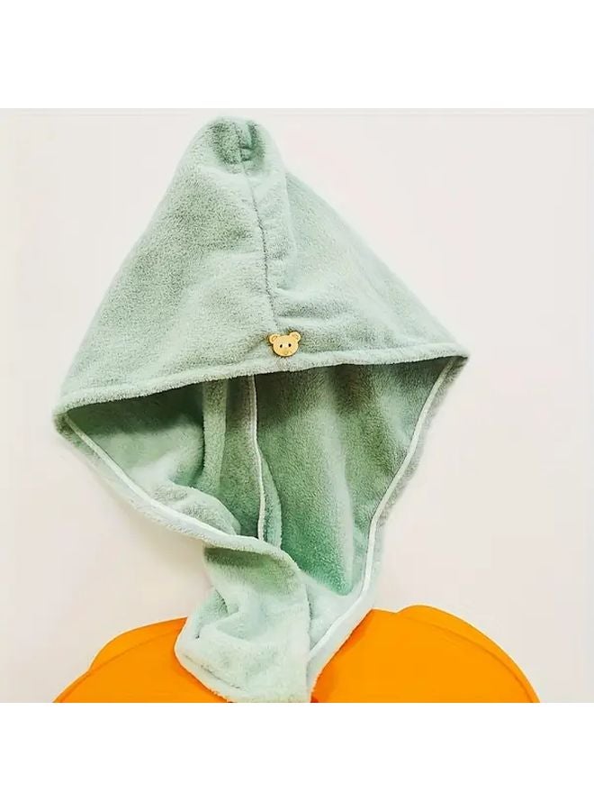 Apricot Quick Dry Hair Towel Turban Ultra Fine Fiber For Long Hair Adults Kids - Image 3